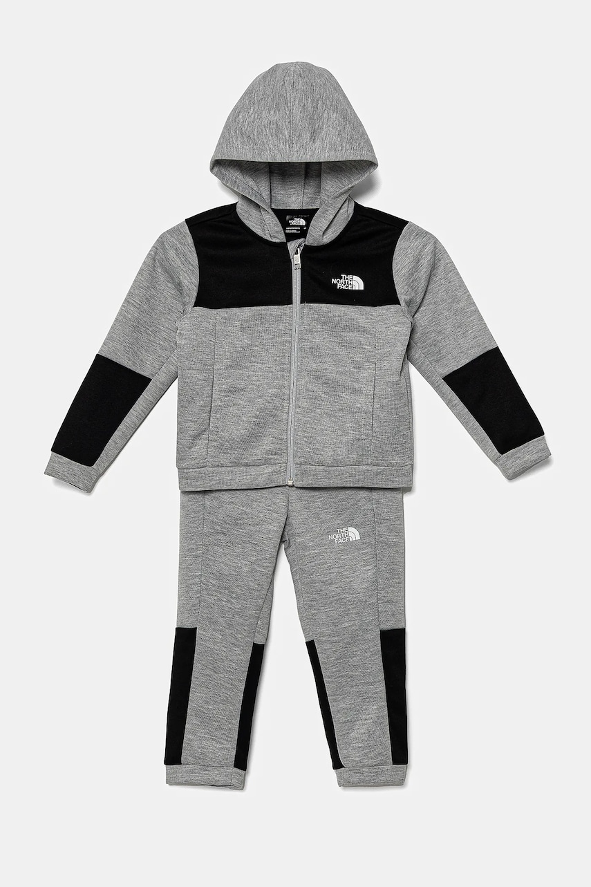 The North Face trening copii KID EASY FZ SET culoarea gri, NF0A8783DYX1