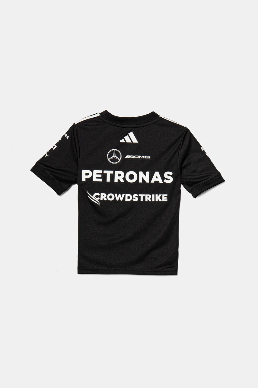 Детская футболка adidas Performance MER DR цвет чёрный узорная JW5363 Детская футболка adidas Performance MER DR цвет чёрный узорная JW5363