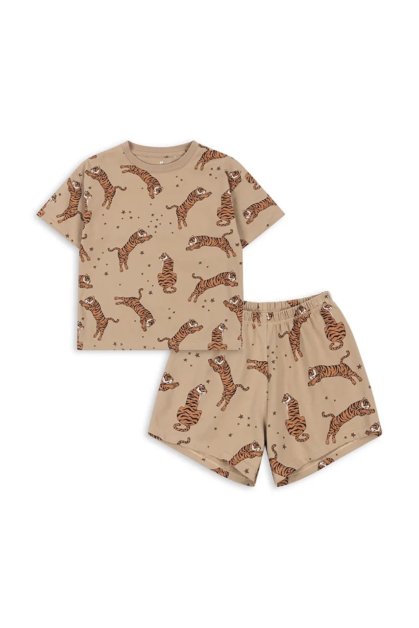 Konges Sløjd set de bumbac pentru copii LIN SET GOTS culoarea maro, KS102595 Konges Sløjd set de bumbac pentru copii LIN SET GOTS culoarea maro, KS102595