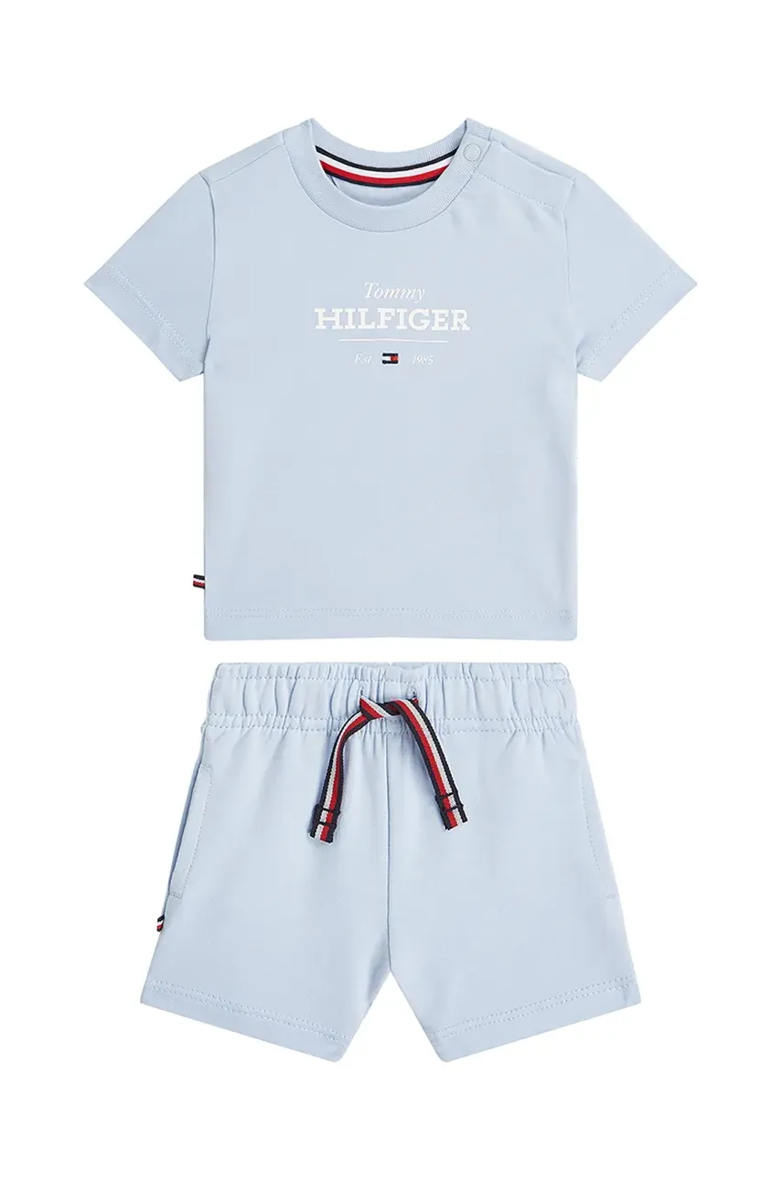 Levně Kojenecká sada Tommy Hilfiger modrá barva, KN0KN02047