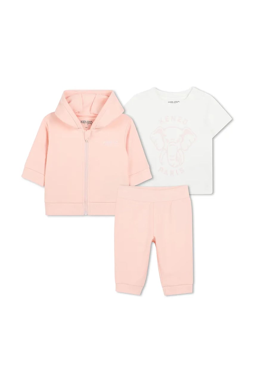 Kenzo Kids trening bebelusi culoarea portocaliu, K60868 Kenzo Kids trening bebelusi culoarea portocaliu, K60868