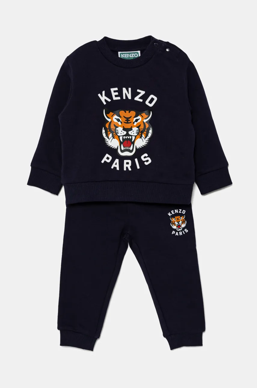 Kenzo Kids trening din bumbac pentru bebeluși culoarea bleumarin, K60935