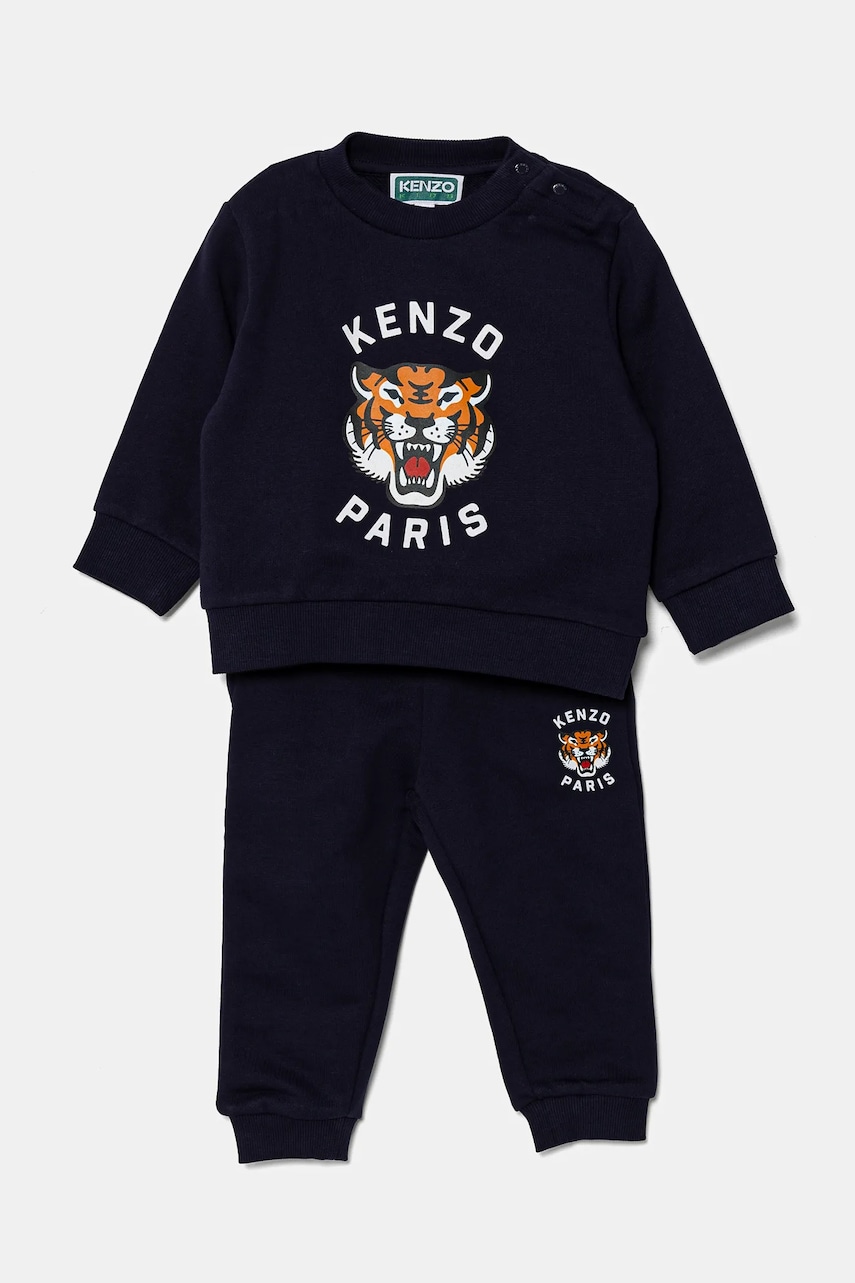 Kenzo Kids trening din bumbac pentru bebeluși culoarea bleumarin, K60935