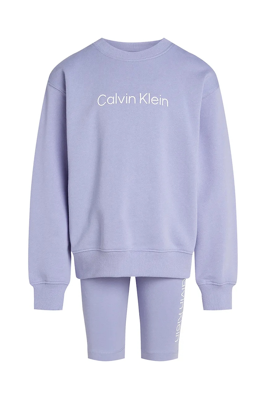 Детский комплект из хлопка Calvin Klein Jeans цвет фиолетовый IU0IU00705 Детский комплект из хлопка Calvin Klein Jeans цвет фиолетовый IU0IU00705