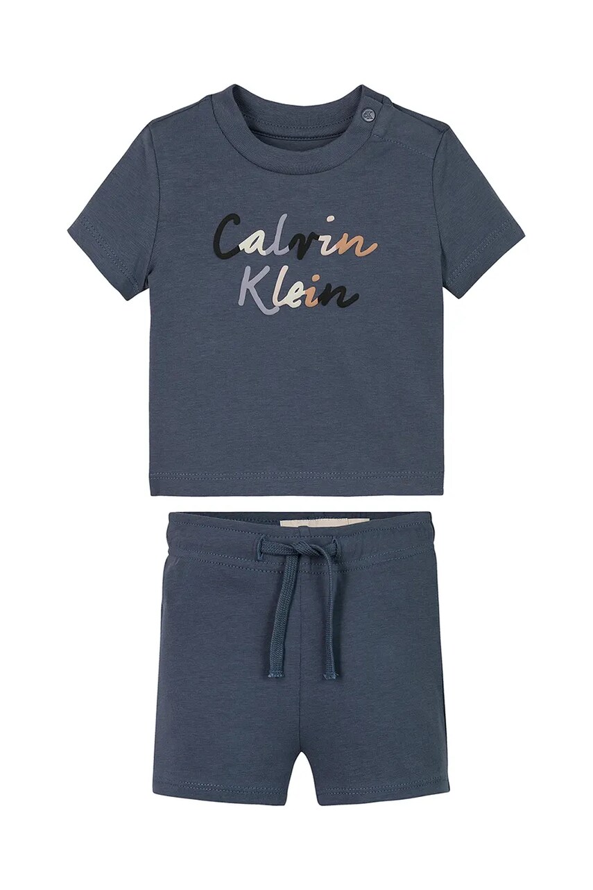 Levně Dětská souprava Calvin Klein Jeans šedá barva, IN0IN00306