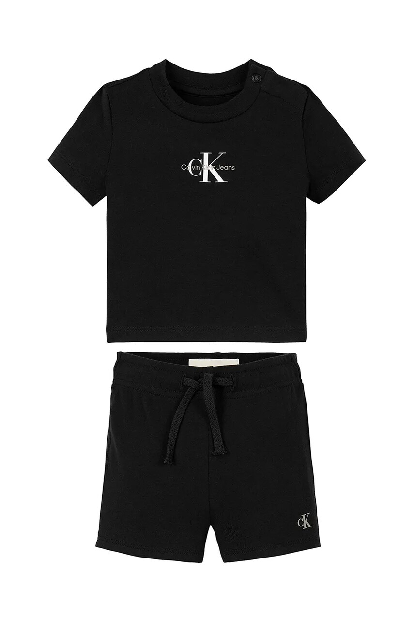 Levně Dětská souprava Calvin Klein Jeans černá barva, IN0IN00319