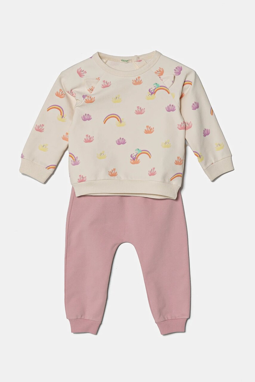United Colors of Benetton trening bebelusi culoarea bej, 37TGAK00J