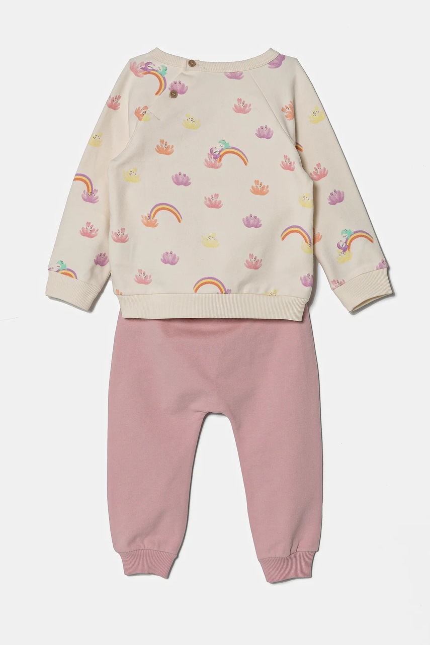 Cпортивний костюм для немовлят United Colors of Benetton колір бежевий 37TGAK00J