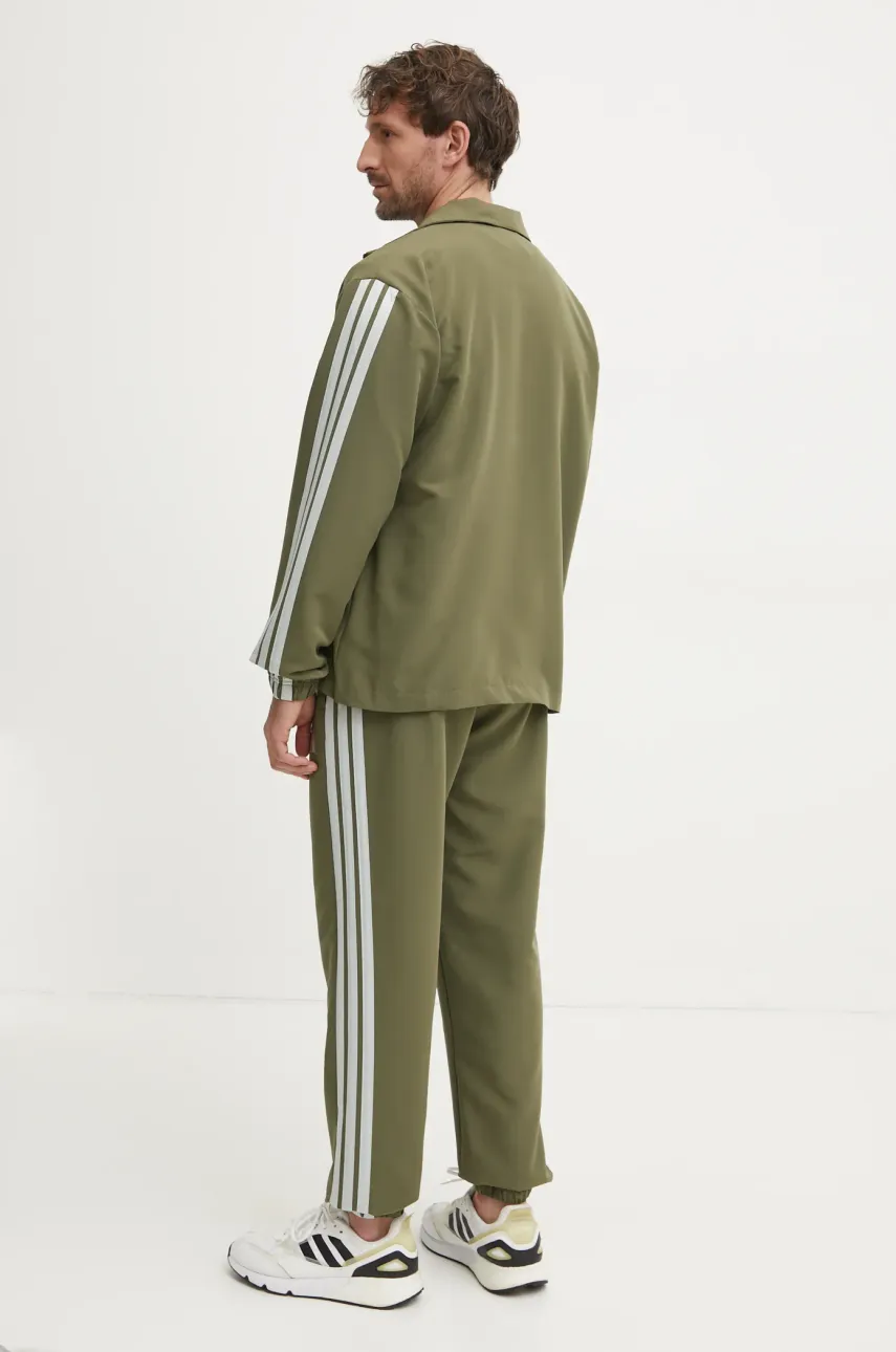 Спортивный костюм adidas M 3S WV TT TS мужской цвет зелёный JI8850 Спортивный костюм adidas M 3S WV TT TS мужской цвет зелёный JI8850