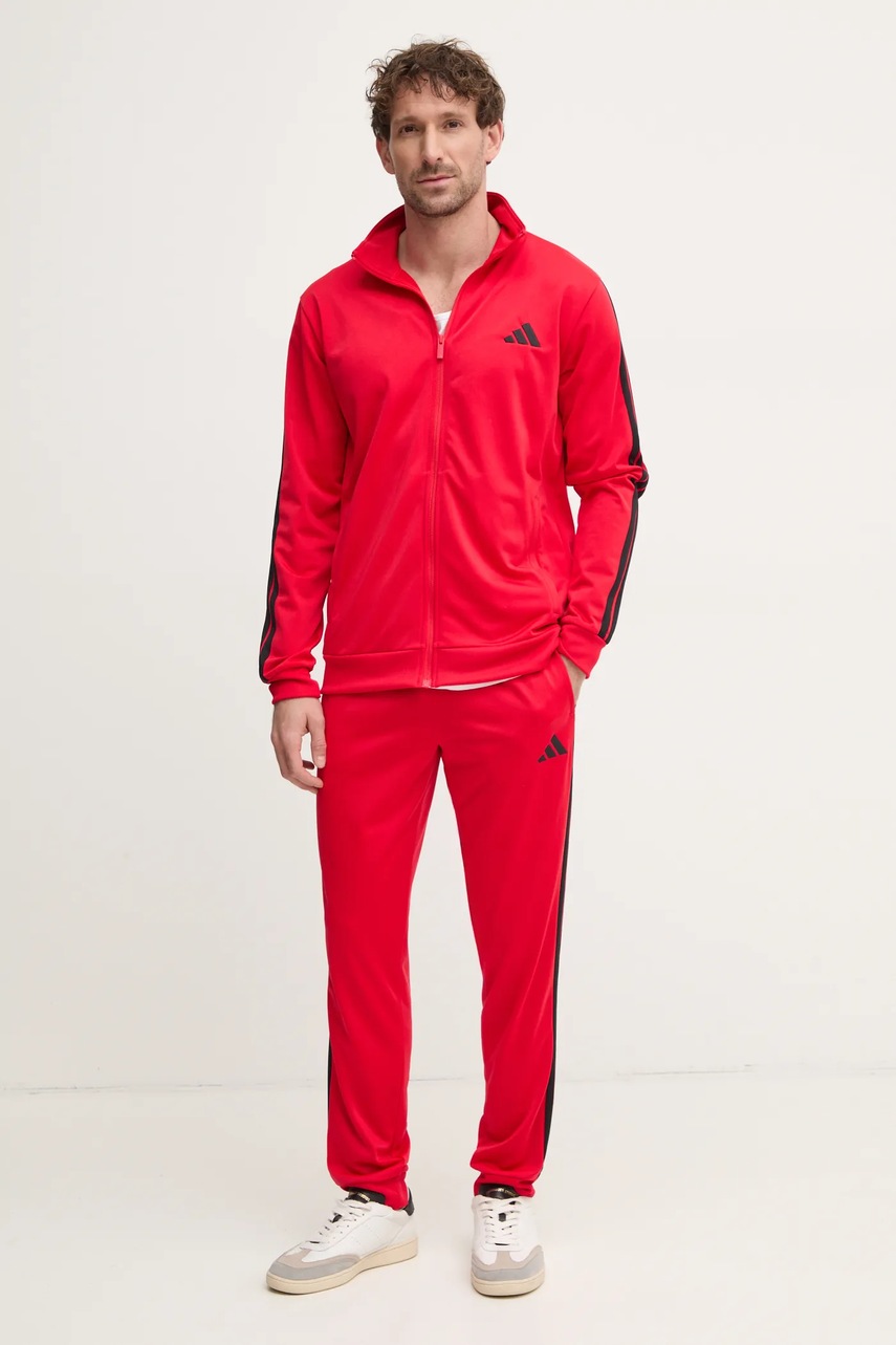 adidas trening 3S TR TT TS bărbați, culoarea roșu, JI8852
