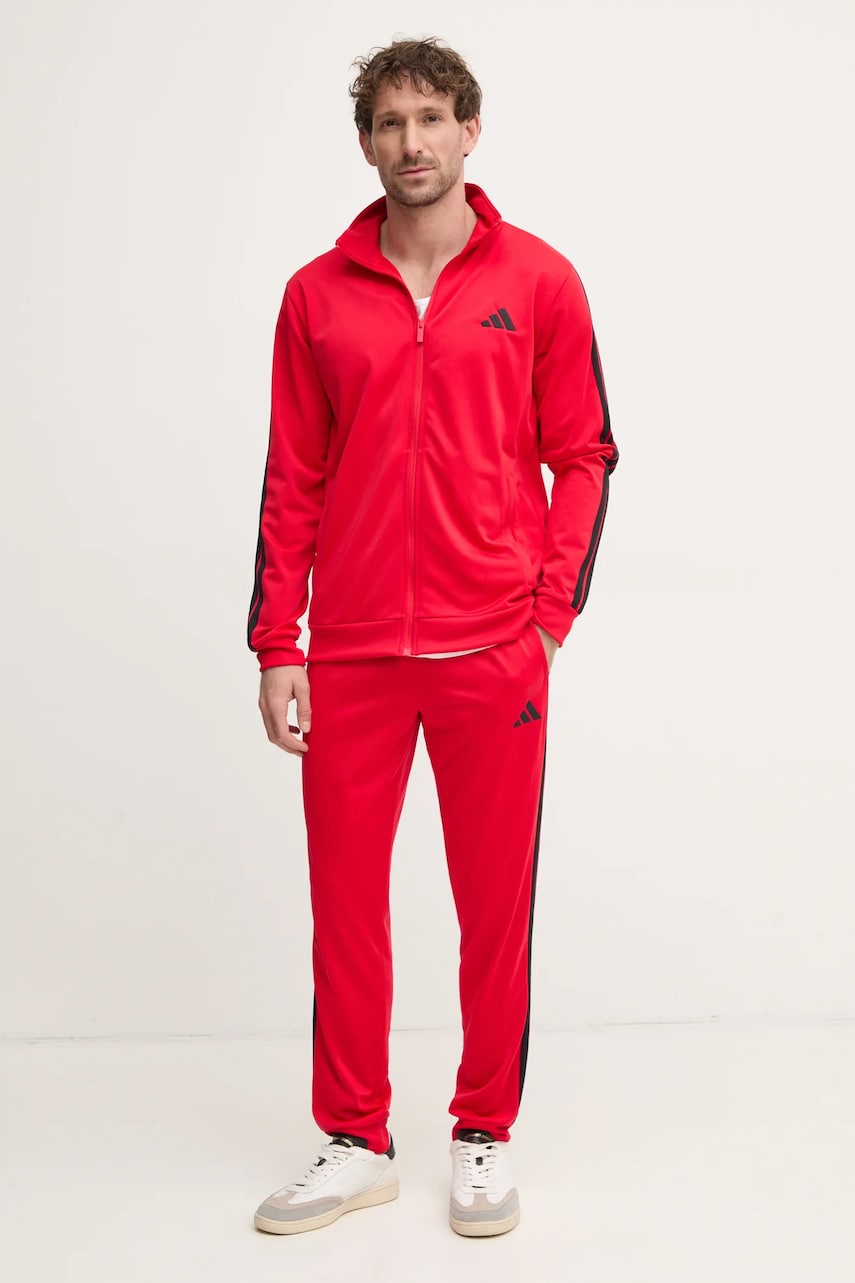 adidas trening 3S TR TT TS bărbați, culoarea roșu, JI8852 adidas trening 3S TR TT TS bărbați, culoarea roșu, JI8852