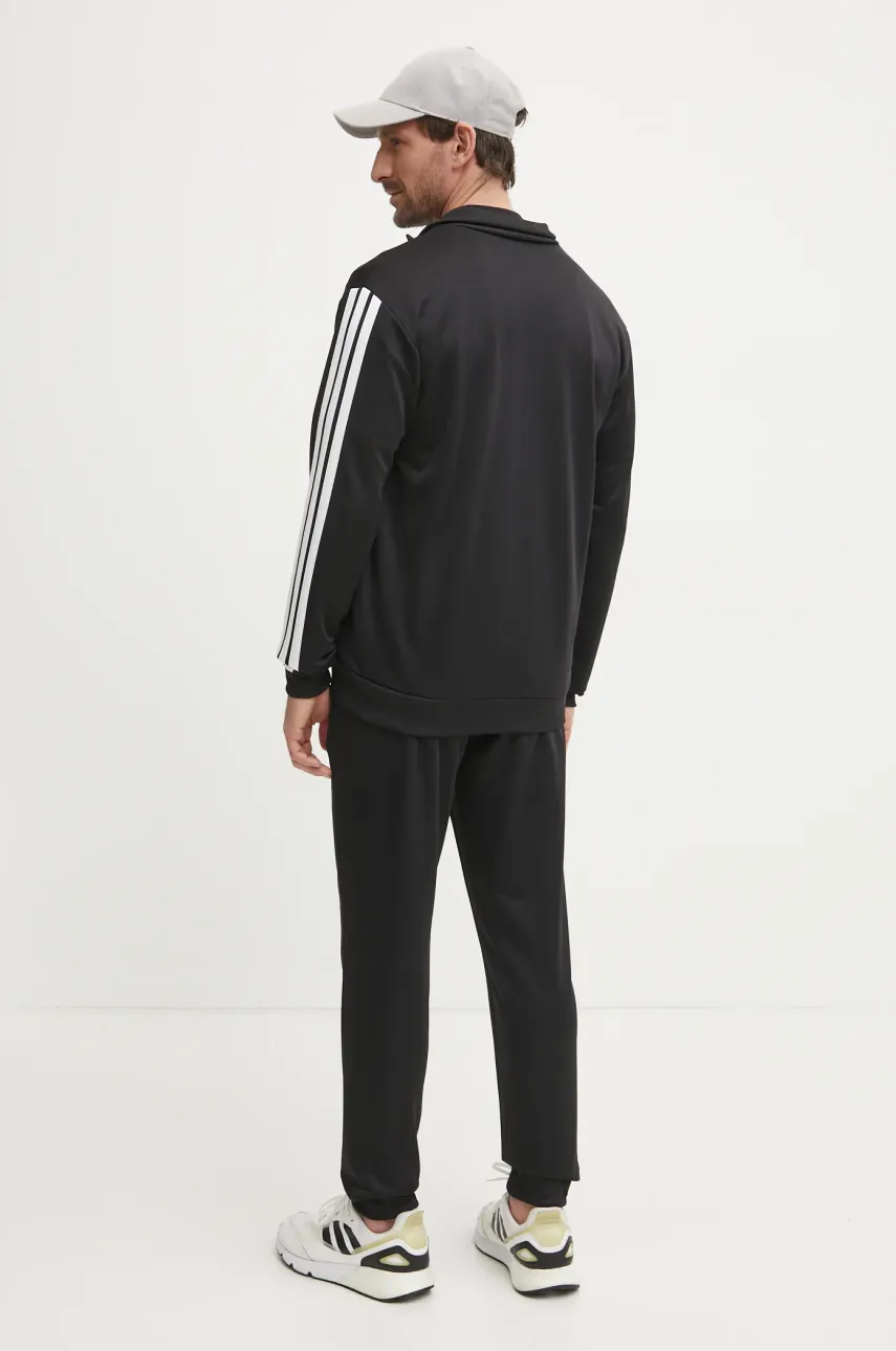 Спортивный костюм adidas 3S FT TT TS мужской цвет чёрный JC5375 Спортивный костюм adidas 3S FT TT TS мужской цвет чёрный JC5375