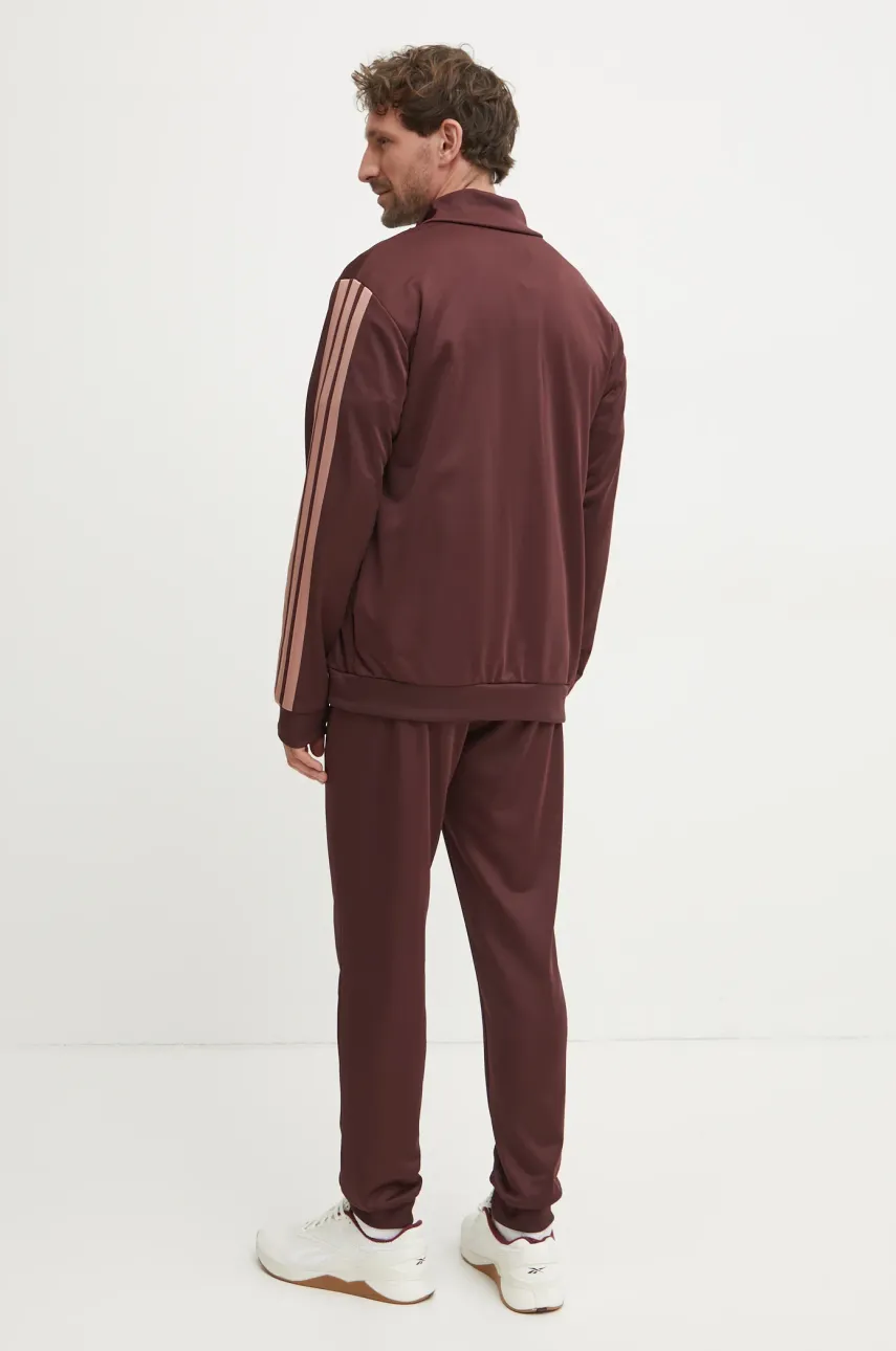 Спортивный костюм adidas 3S FT TT TS мужской цвет бордовый JI8872 Спортивный костюм adidas 3S FT TT TS мужской цвет бордовый JI8872