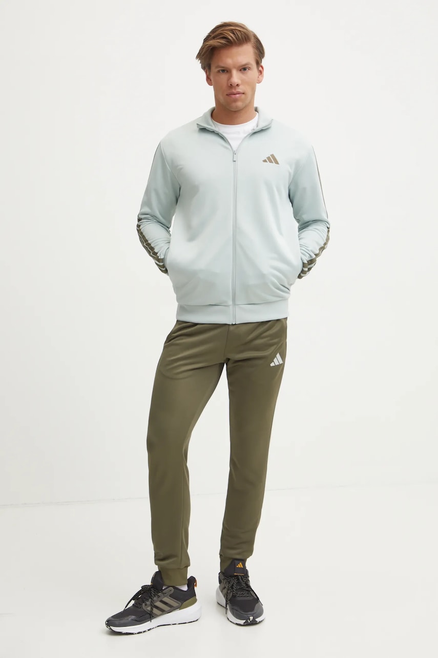 adidas trening 3S FT TT TS barbati, culoarea gri, JI8874 adidas trening 3S FT TT TS barbati, culoarea gri, JI8874