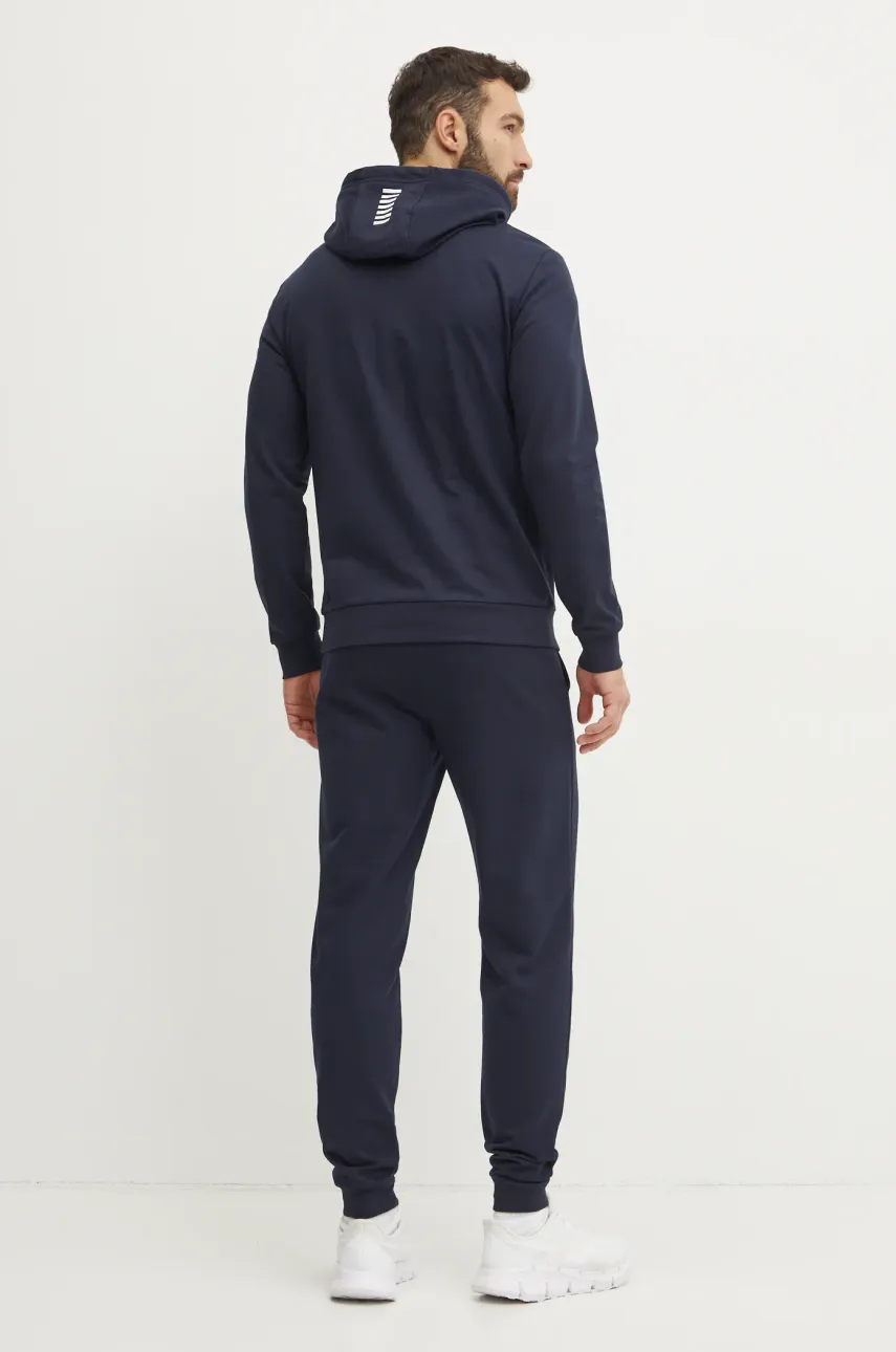 Хлопковый спортивный костюм EA7 Emporio Armani цвет синий PJVRZ.8NPV64 Хлопковый спортивный костюм EA7 Emporio Armani цвет синий PJVRZ.8NPV64