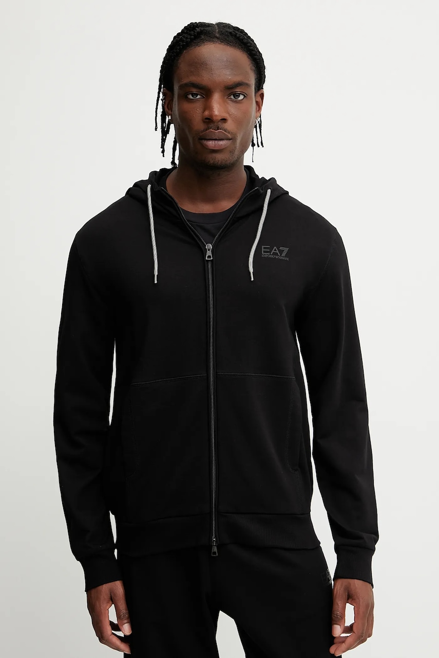 Хлопковый спортивный костюм EA7 Emporio Armani мужской цвет чёрный AF13512.7M000236 Хлопковый спортивный костюм EA7 Emporio Armani мужской цвет чёрный AF13512.7M000236