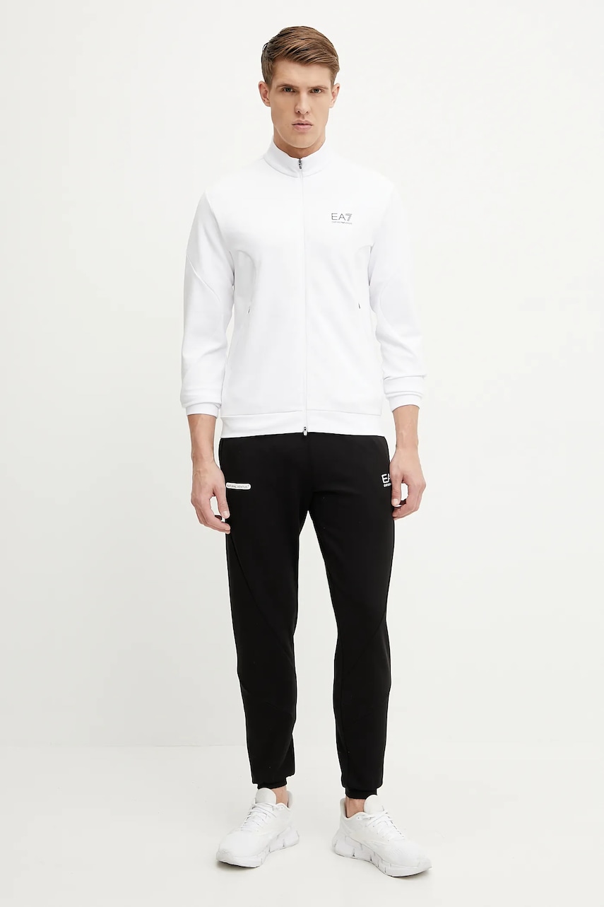 EA7 Emporio Armani trening barbati, culoarea alb, AF12501.7M000130