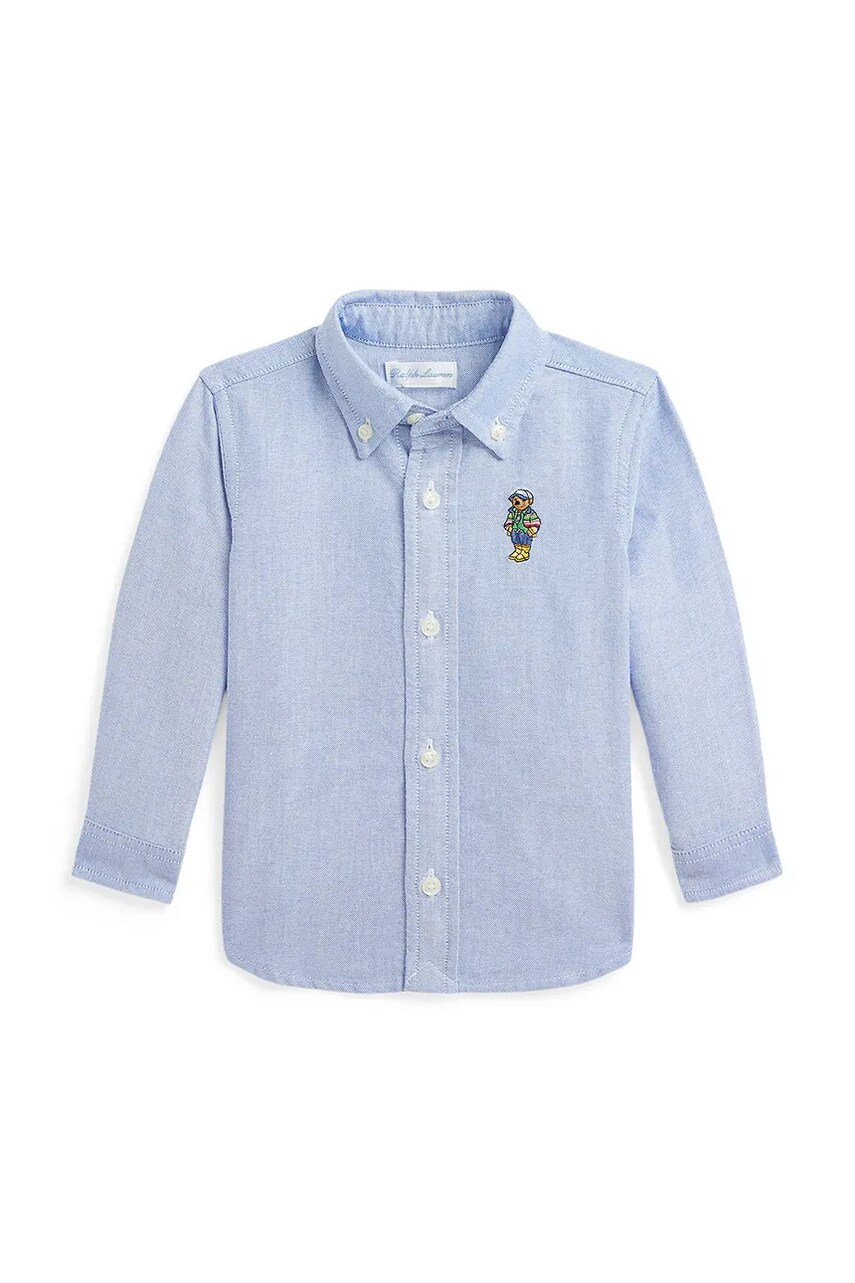 Levně Dětská bavlněná košilka Polo Ralph Lauren modrá barva, 320958468001