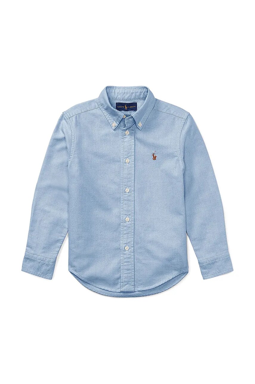 Levně Dětská bavlněná košile Polo Ralph Lauren modrá barva, 322677133002