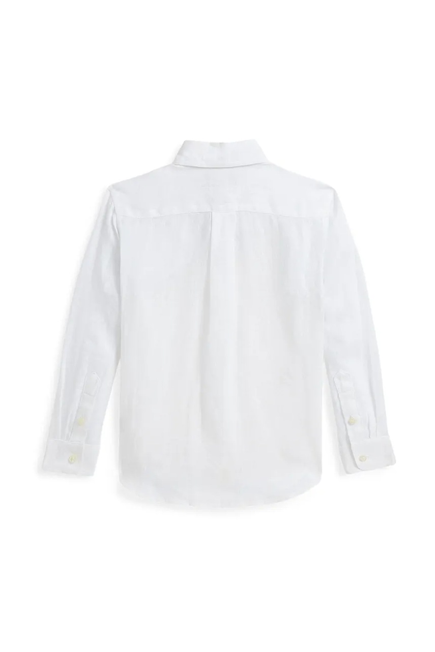 Детская хлопковая рубашка Polo Ralph Lauren цвет белый 322967600003