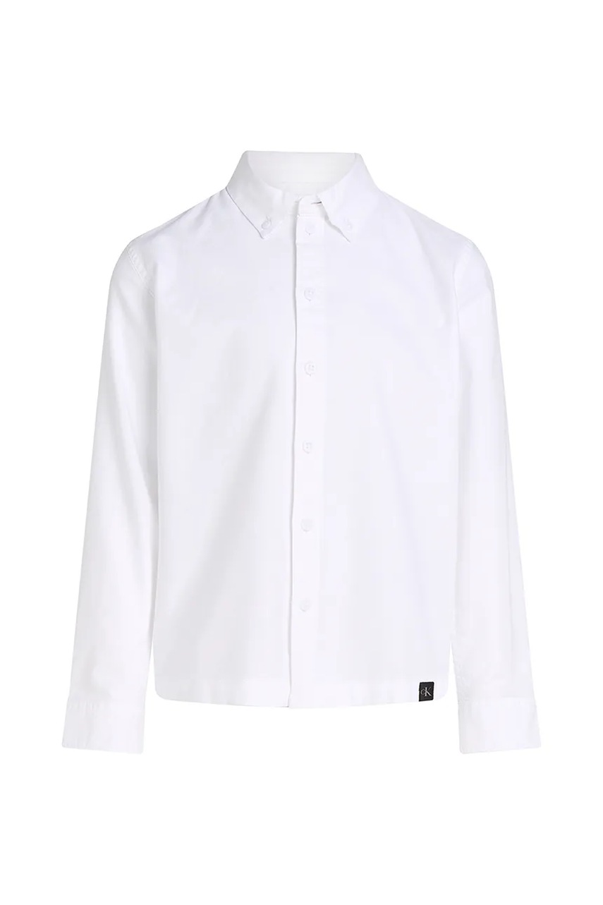 Дитяча бавовняна сорочка Calvin Klein Jeans колір білий IB0IB02392