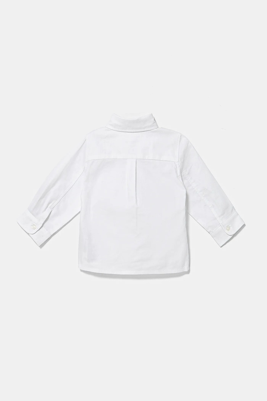 Детская хлопковая рубашка Calvin Klein Jeans цвет белый IN0IN00289