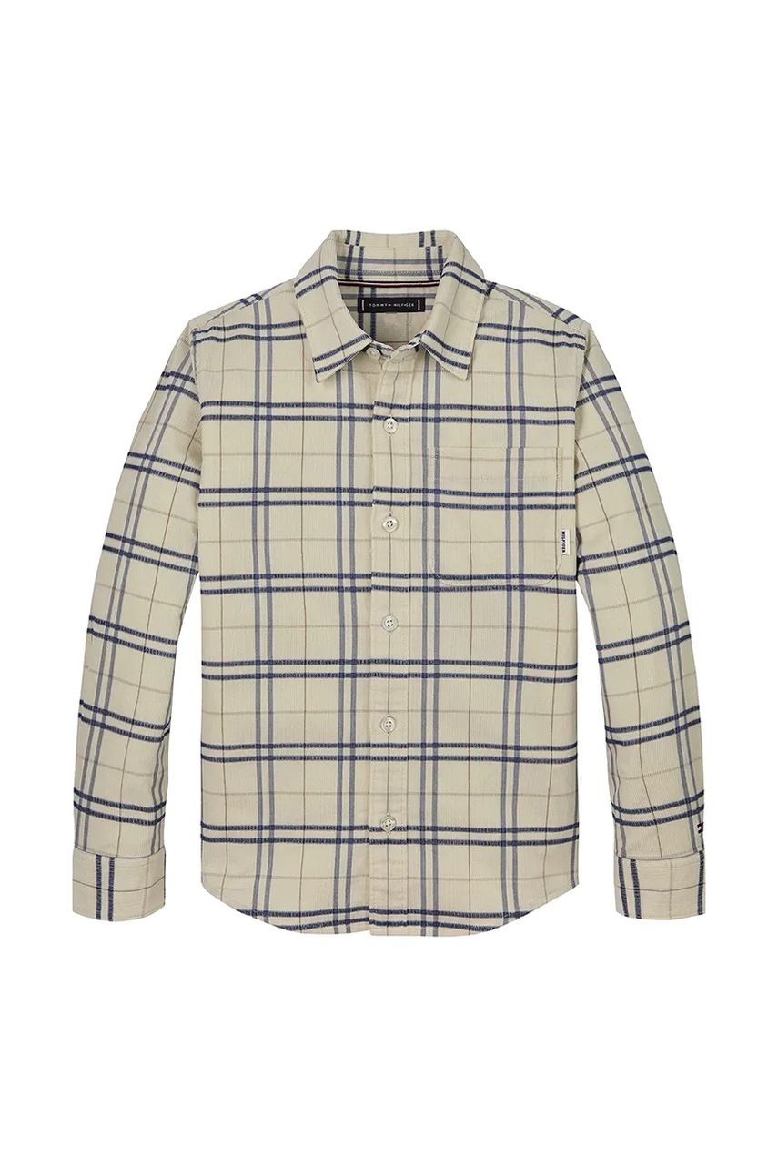 Дитяча сорочка Tommy Hilfiger колір бежевий KB0KB09338