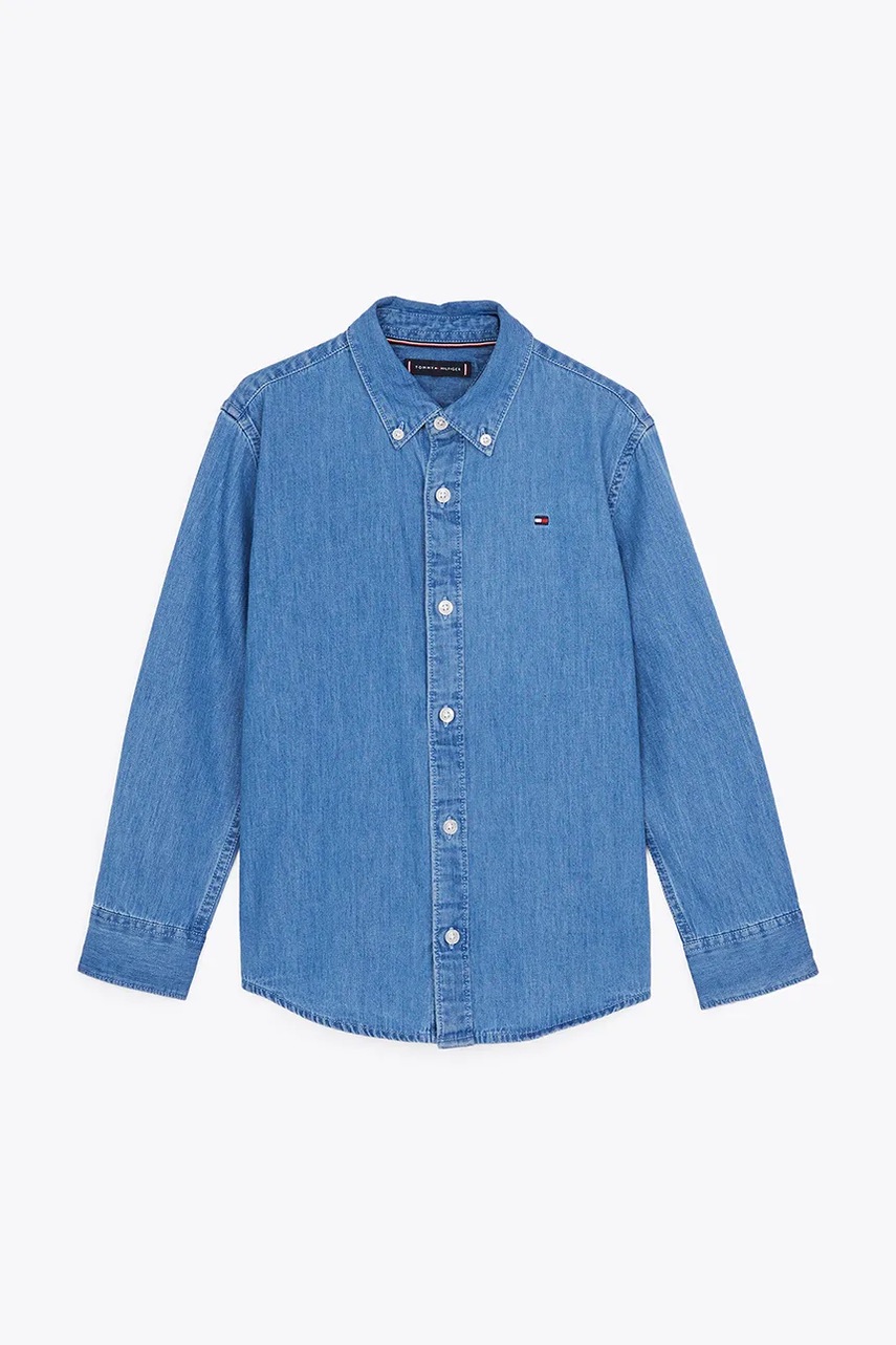Детская хлопковая рубашка Tommy Hilfiger KB0KB09606
