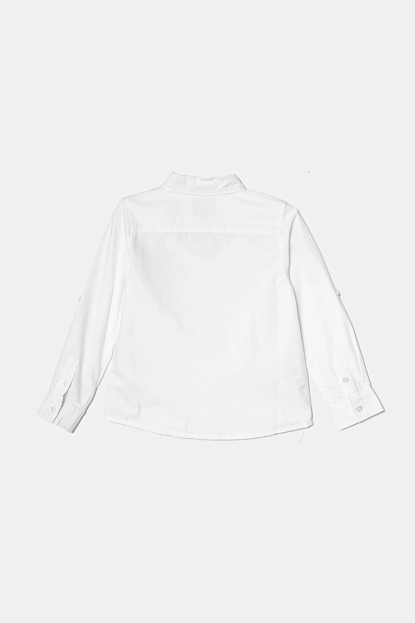 Детская хлопковая рубашка Guess цвет белый N5RH10 W9CL0
