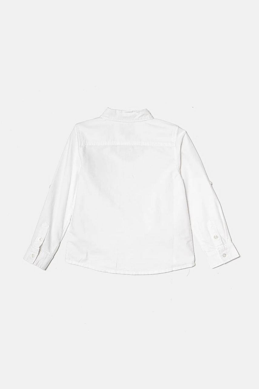 Детская хлопковая рубашка Guess цвет белый N5RH10 W9CL0 Детская хлопковая рубашка Guess цвет белый N5RH10 W9CL0