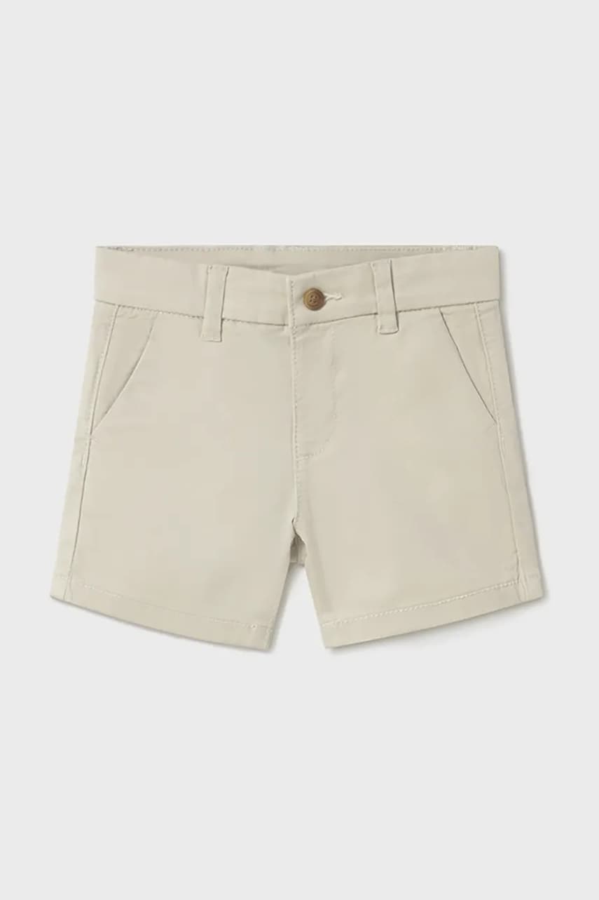 Mayoral pantaloni scurti copii chino basic culoarea gri, 207