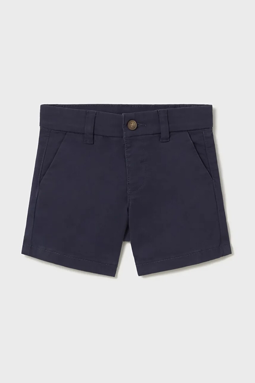 Mayoral pantaloni scurti copii chino basic culoarea albastru marin, 207
