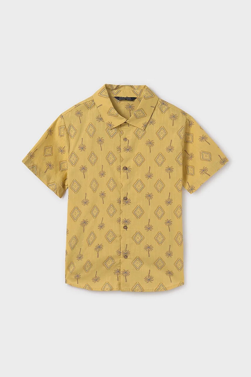 Mayoral camasa de bumbac pentru copii culoarea galben, 6138