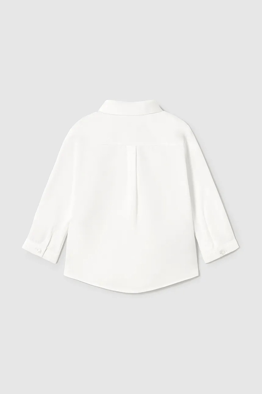 Бавовняна сорочка для немовля Mayoral Newborn колір бежевий 1102