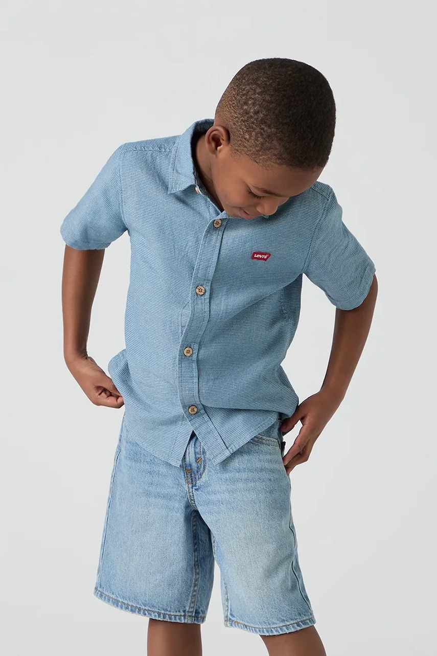 Levi's cămașă de bumbac pentru copii SS WOVEN SHIRT 8EH426 Levi's cămașă de bumbac pentru copii SS WOVEN SHIRT 8EH426
