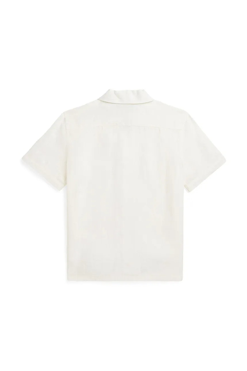 Детская льняная рубашка Polo Ralph Lauren цвет белый 323964585001