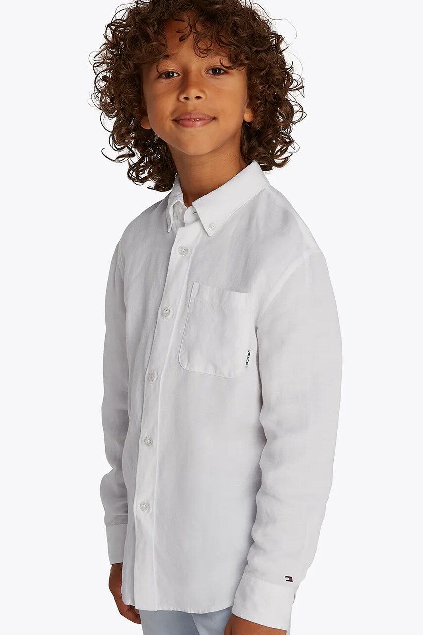 Levně Košile Tommy Hilfiger bílá barva, KB0KB09550