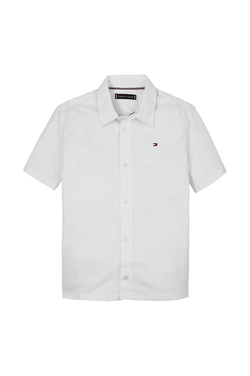Детская рубашка Tommy Hilfiger цвет белый KB0KB09554 Детская рубашка Tommy Hilfiger цвет белый KB0KB09554