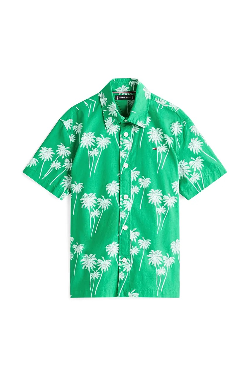 Детская рубашка Tommy Hilfiger цвет зелёный KB0KB09631
