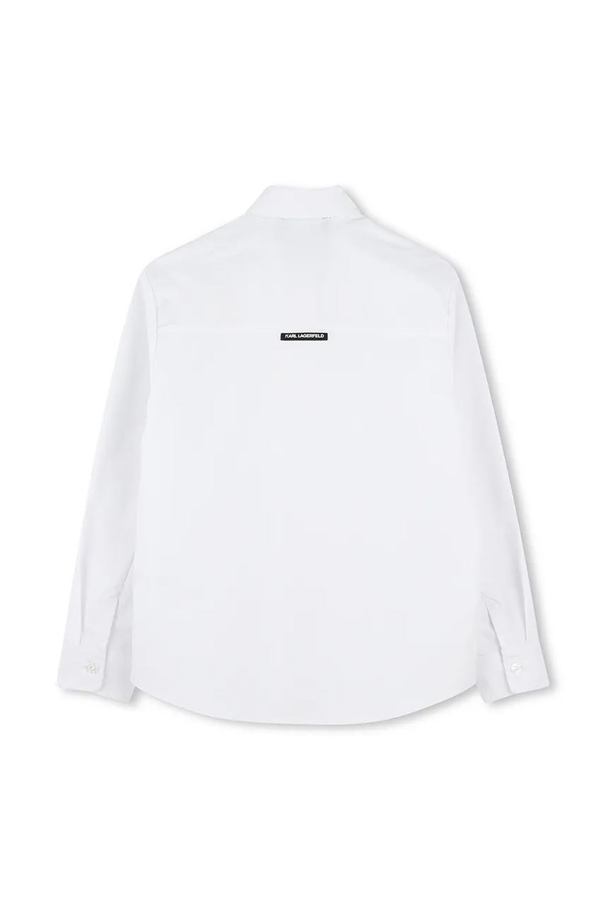 Дитяча бавовняна сорочка Karl Lagerfeld колір білий Z30421