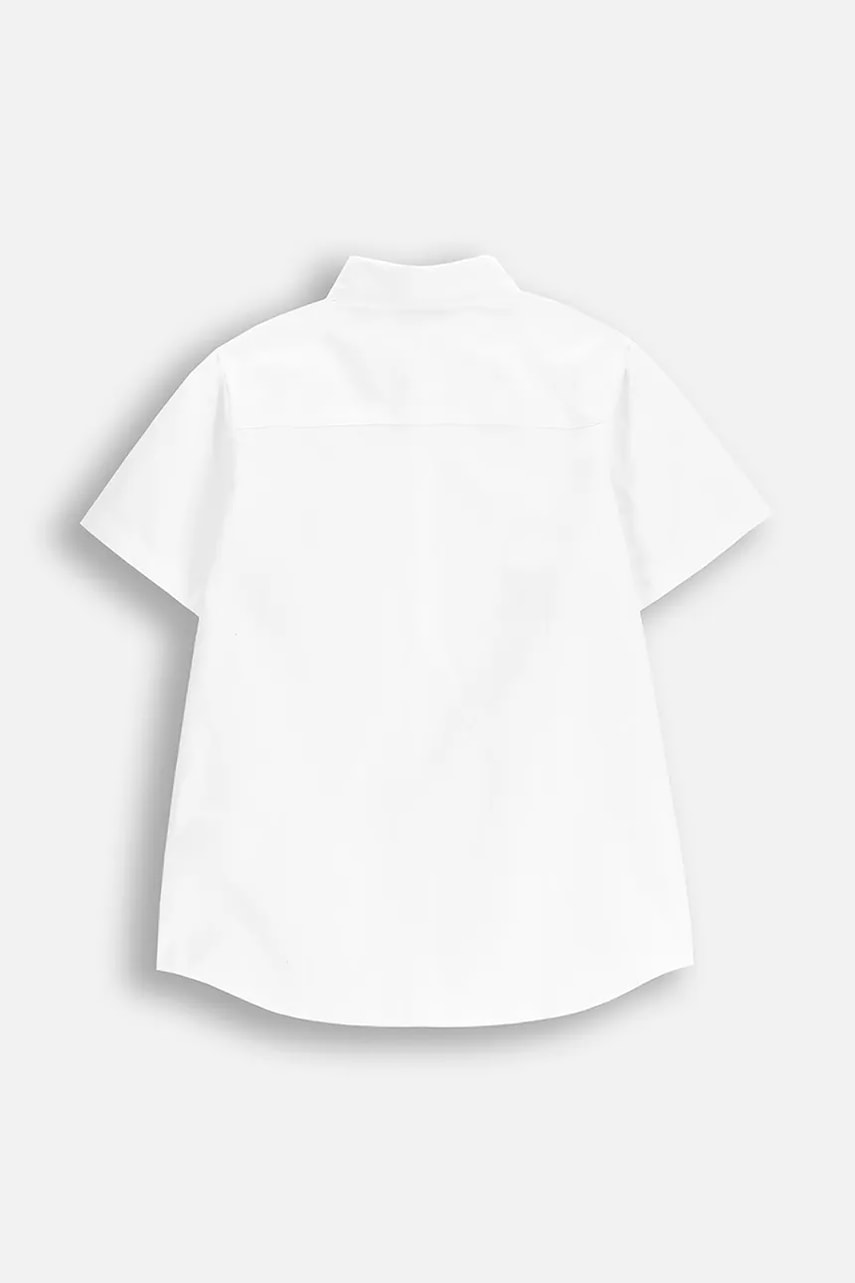 Детская хлопковая рубашка Coccodrillo цвет белый ELEGANT JUNIOR BOY Детская хлопковая рубашка Coccodrillo цвет белый ELEGANT JUNIOR BOY