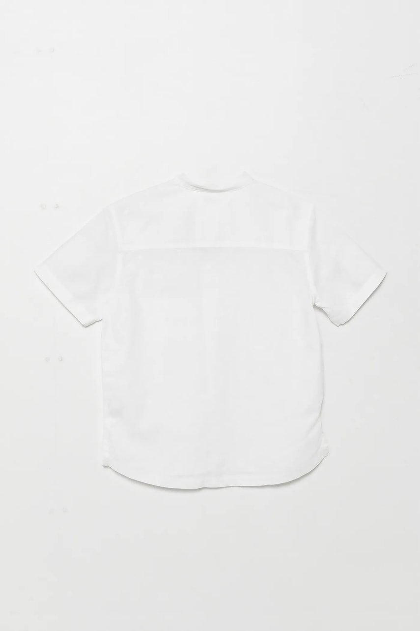 Детская льняная рубашка United Colors of Benetton цвет белый 52VMCQ03W Детская льняная рубашка United Colors of Benetton цвет белый 52VMCQ03W