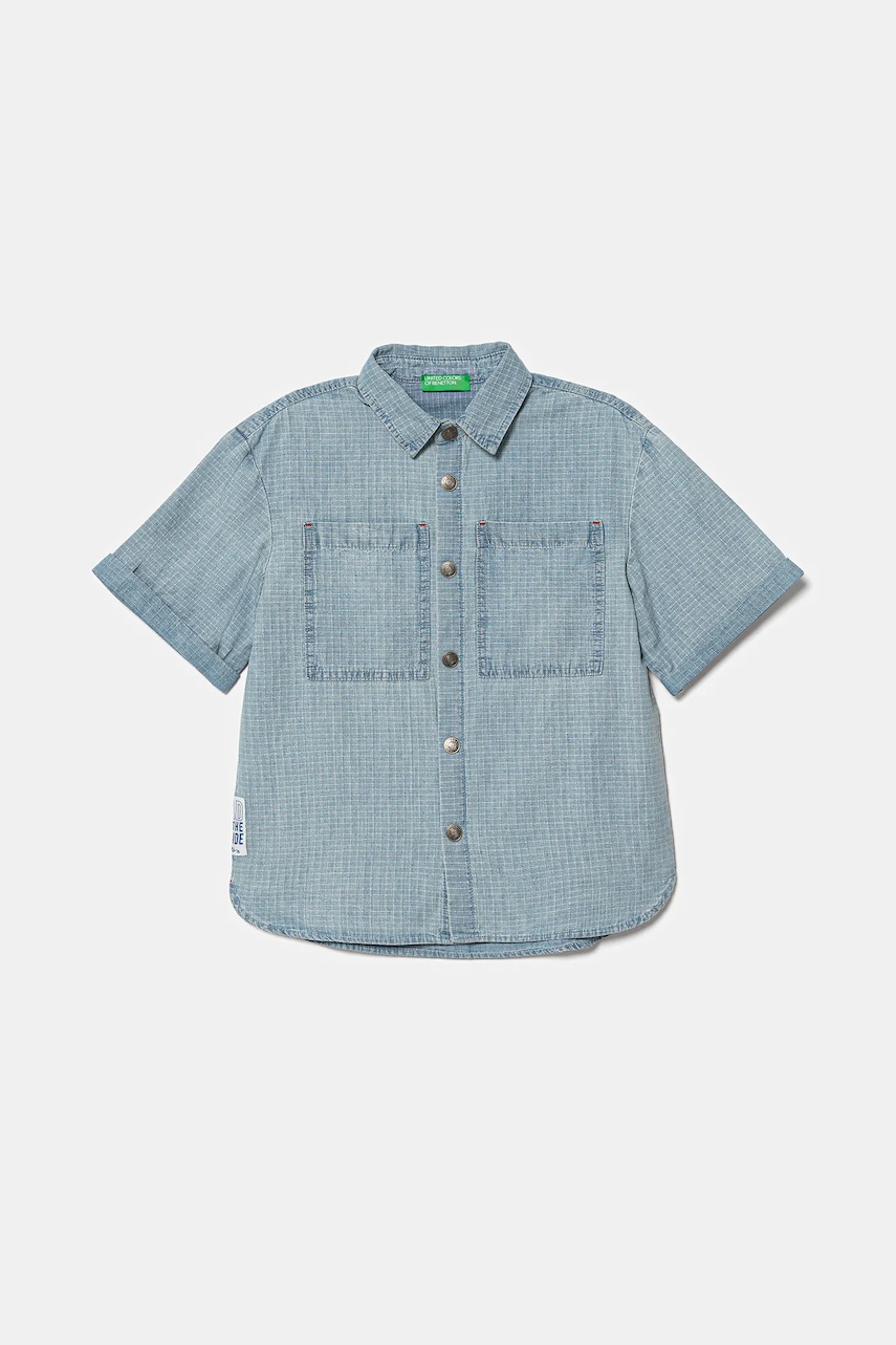 United Colors of Benetton cămașă din denim pentru copii 53Z9CQ046