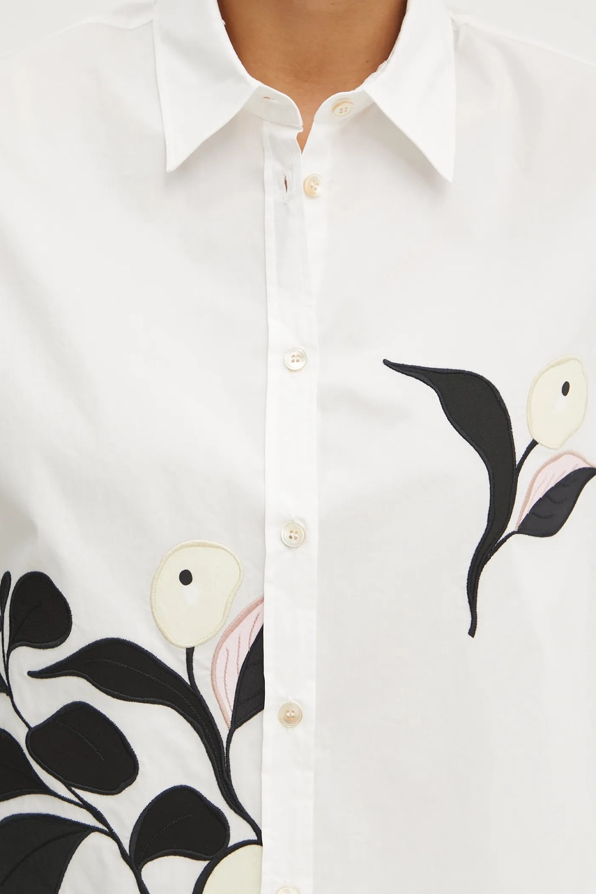 Βαμβακερό πουκάμισο Forte Forte χρώμα: άσπρο, 13553.my shirt φωτογραφία