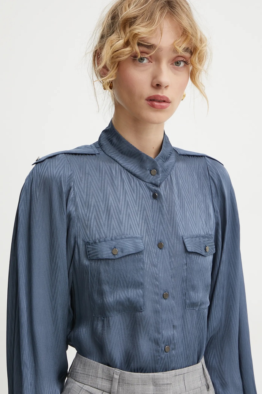 Πουκάμισο Bruuns Bazaar χρώμα: μπλε, BBW4223 φωτογραφία