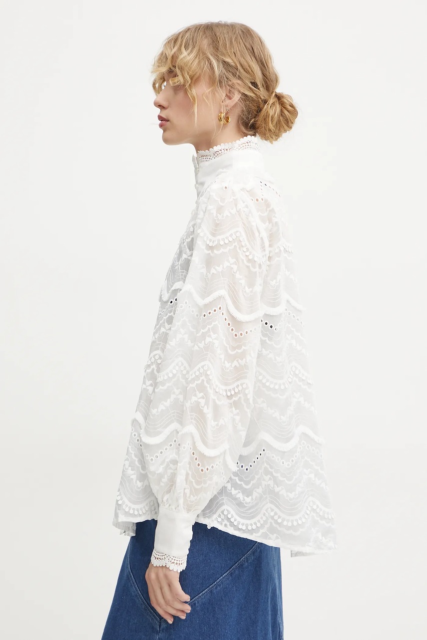 Πουκάμισο Bruuns Bazaar χρώμα: μπεζ, BBW4243 φωτογραφία