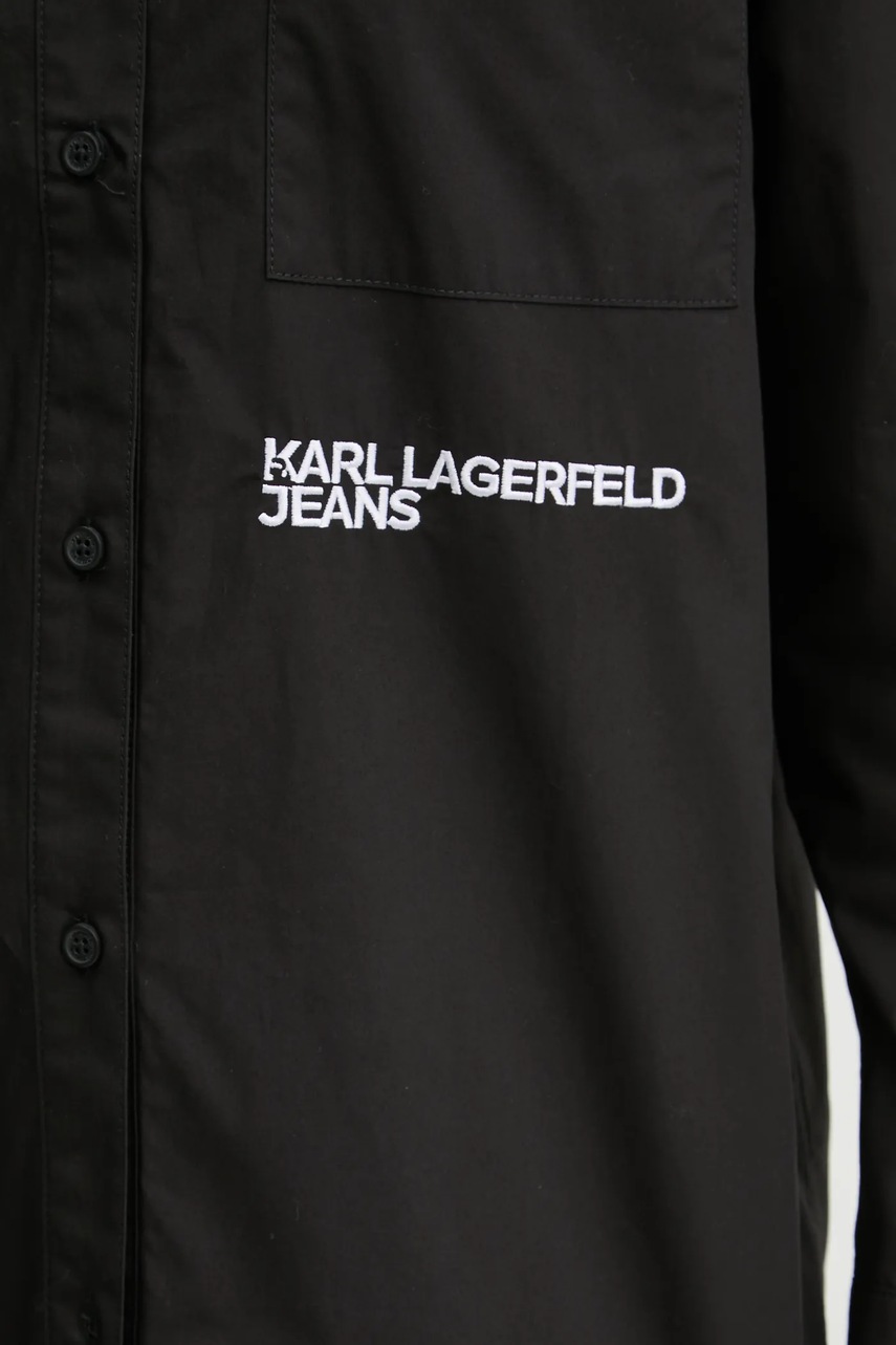 Βαμβακερό πουκάμισο Karl Lagerfeld Jeans φωτογραφία