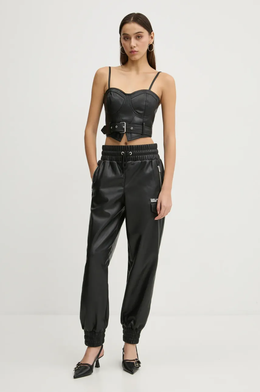 Блузка Karl Lagerfeld Jeans женская цвет чёрный однотонная A1W11011 Блузка Karl Lagerfeld Jeans женская цвет чёрный однотонная A1W11011