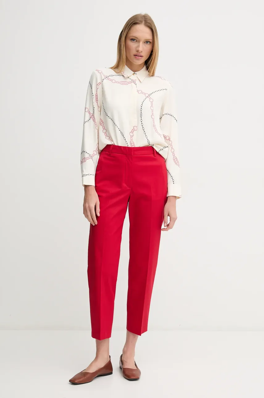 Рубашка Tommy Hilfiger женская цвет бежевый relaxed классический воротник WW0WW44045 Рубашка Tommy Hilfiger женская цвет бежевый relaxed классический воротник WW0WW44045