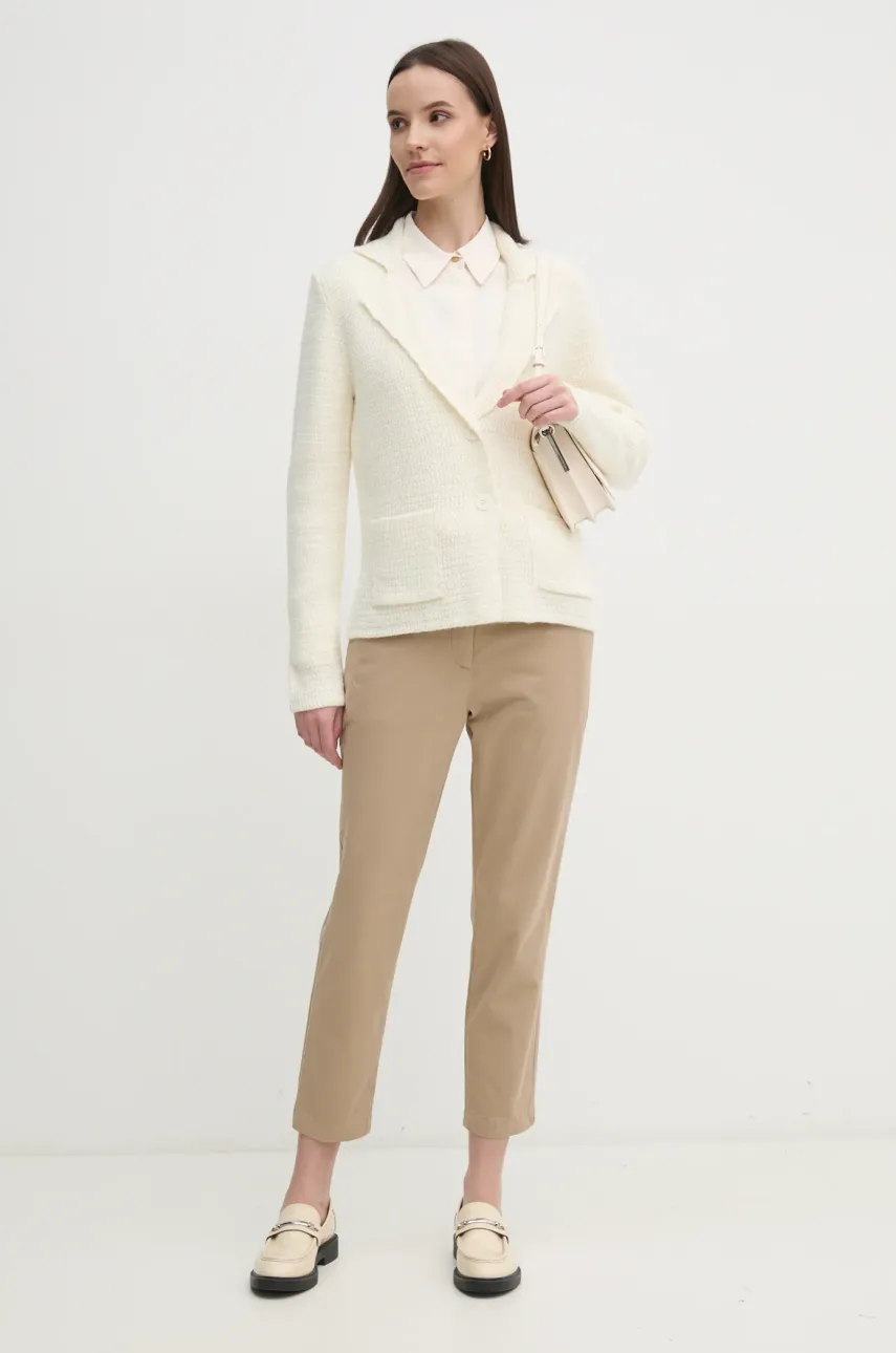 Рубашка Tommy Hilfiger женская цвет бежевый relaxed классический воротник WW0WW44045 Рубашка Tommy Hilfiger женская цвет бежевый relaxed классический воротник WW0WW44045